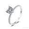 Heart Shaped Moissanite Promise Ring for Her Eda